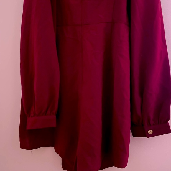 Women’s Burgundy romper - Picture 10 of 14